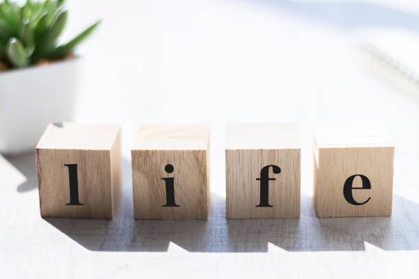 istock LIFE letter wooden block white background 1363351070