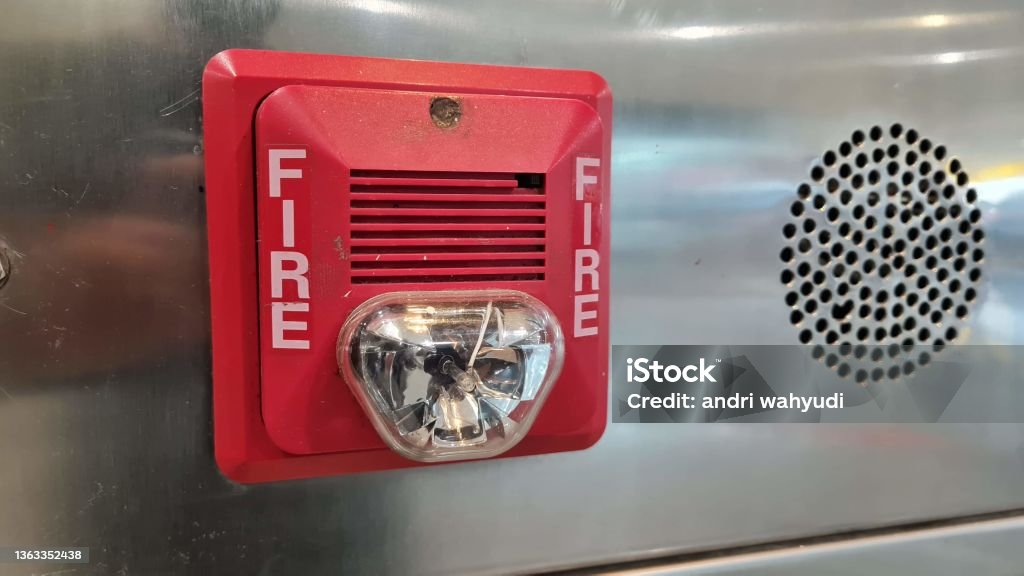 fire emergency button in public places Fire Alarm Stock Photo