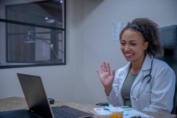 istock Doctor conducts virtual appointment from her office 1363352593