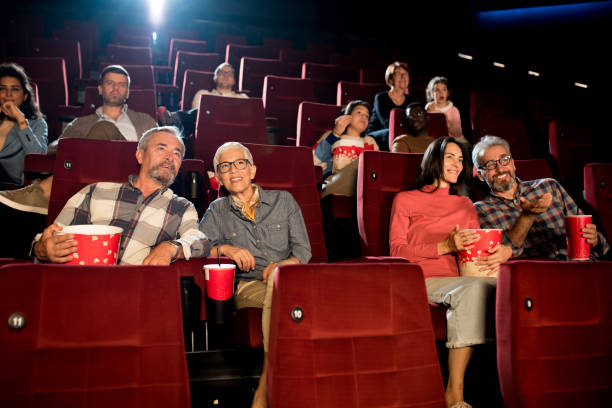 istock Mature couples enjoying at the cinema 1363352846