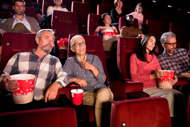 istock Mature couples enjoying at the cinema 1363352849