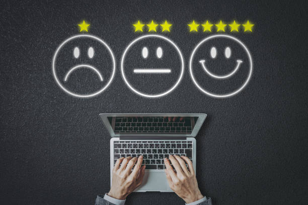 istock Hand of person who evaluates with laptop 1363354009