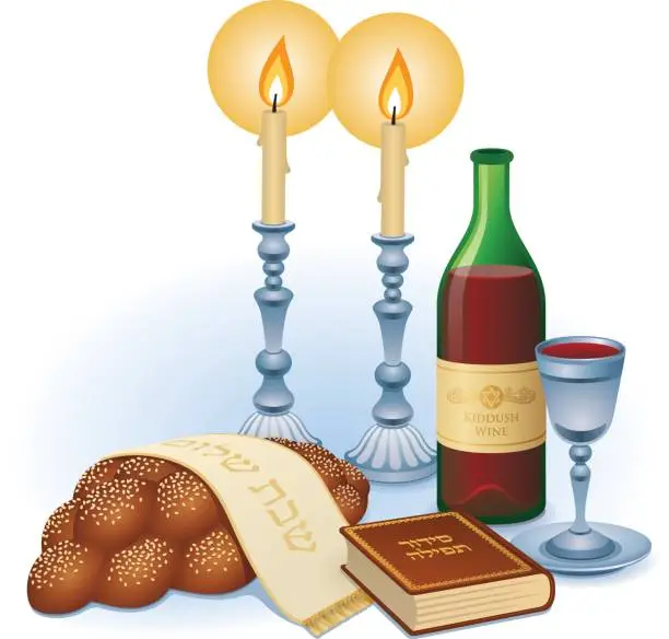 Vector illustration of The Kiddush