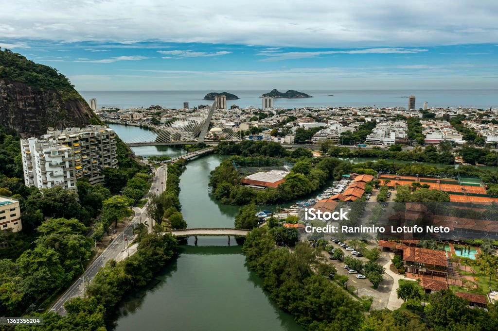 Rio de Janeiro, Brazil. Barra da Tijuca district. City Map Stock Photo