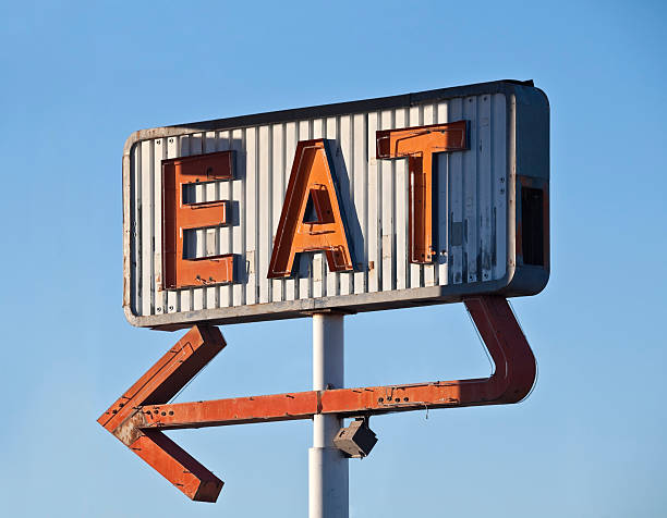 istock Retro Neon Eat Sign Ruin 136335827