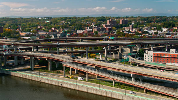 istock Freeway Interchange in Albany, New York - Aerial 1363359535