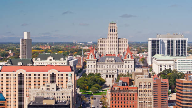 istock New York State Capitol and Downtown Albany - Aerial 1363359571