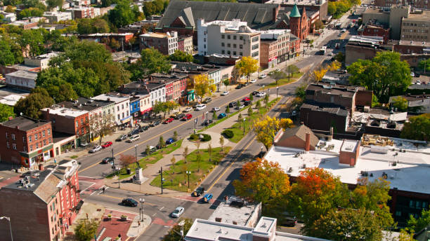 istock City Streets in Albany, NY - Aerial 1363359632