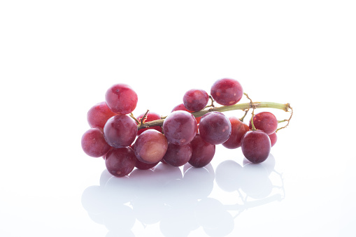 Fruit grapes and white background