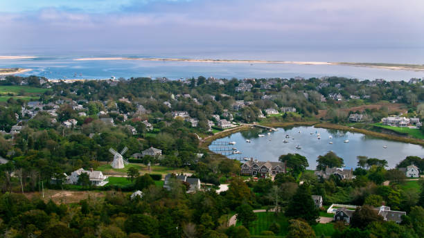 istock Morning Sunlight on Chatham, MA - Aerial View 1363363763