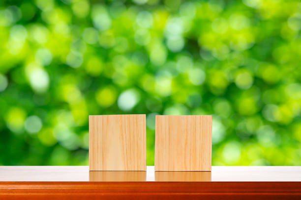 istock Two letter blank and wooden block 1363364355