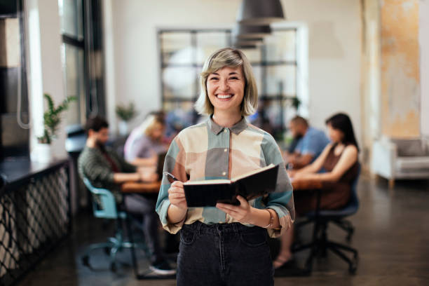 istock Happy to have this place as her workplace 1363368241