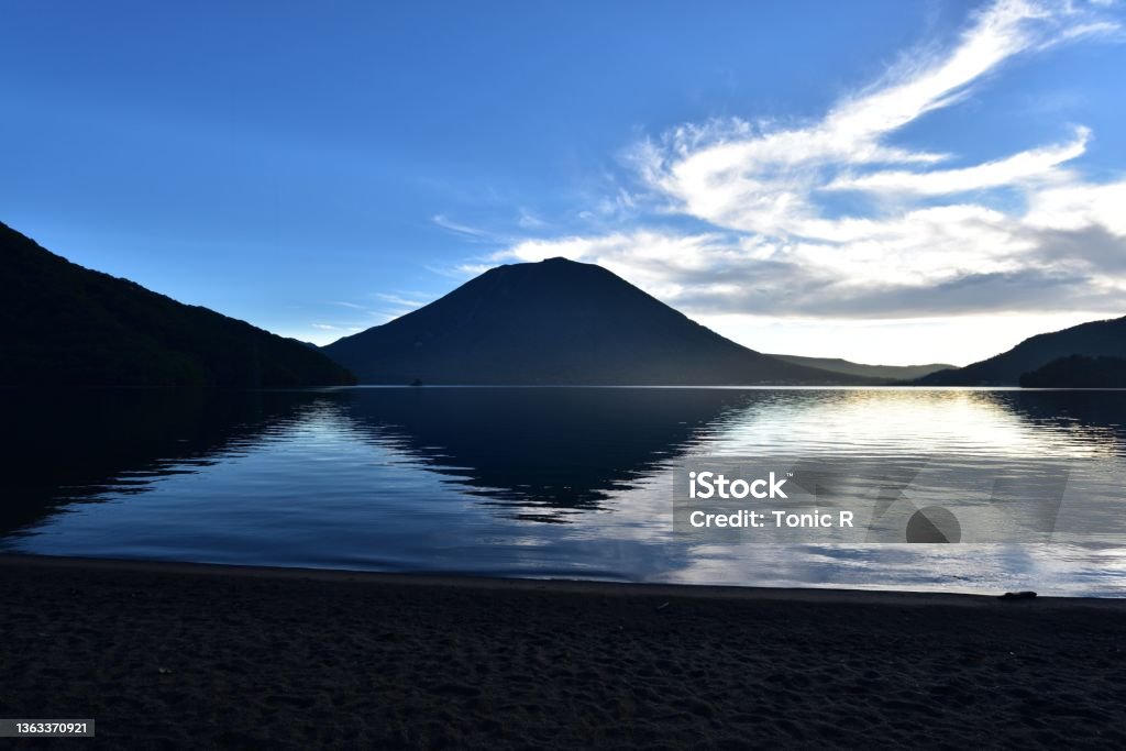 Mt. Nantai in Nikko, Tochigi, Japan And lake Chuzenji Japan Stock Photo