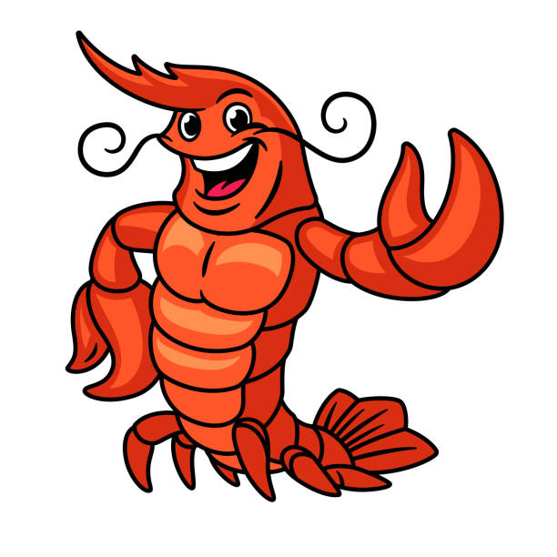 лобстер талисман логотип персонаж - natural pool fish sea water stock illustrations