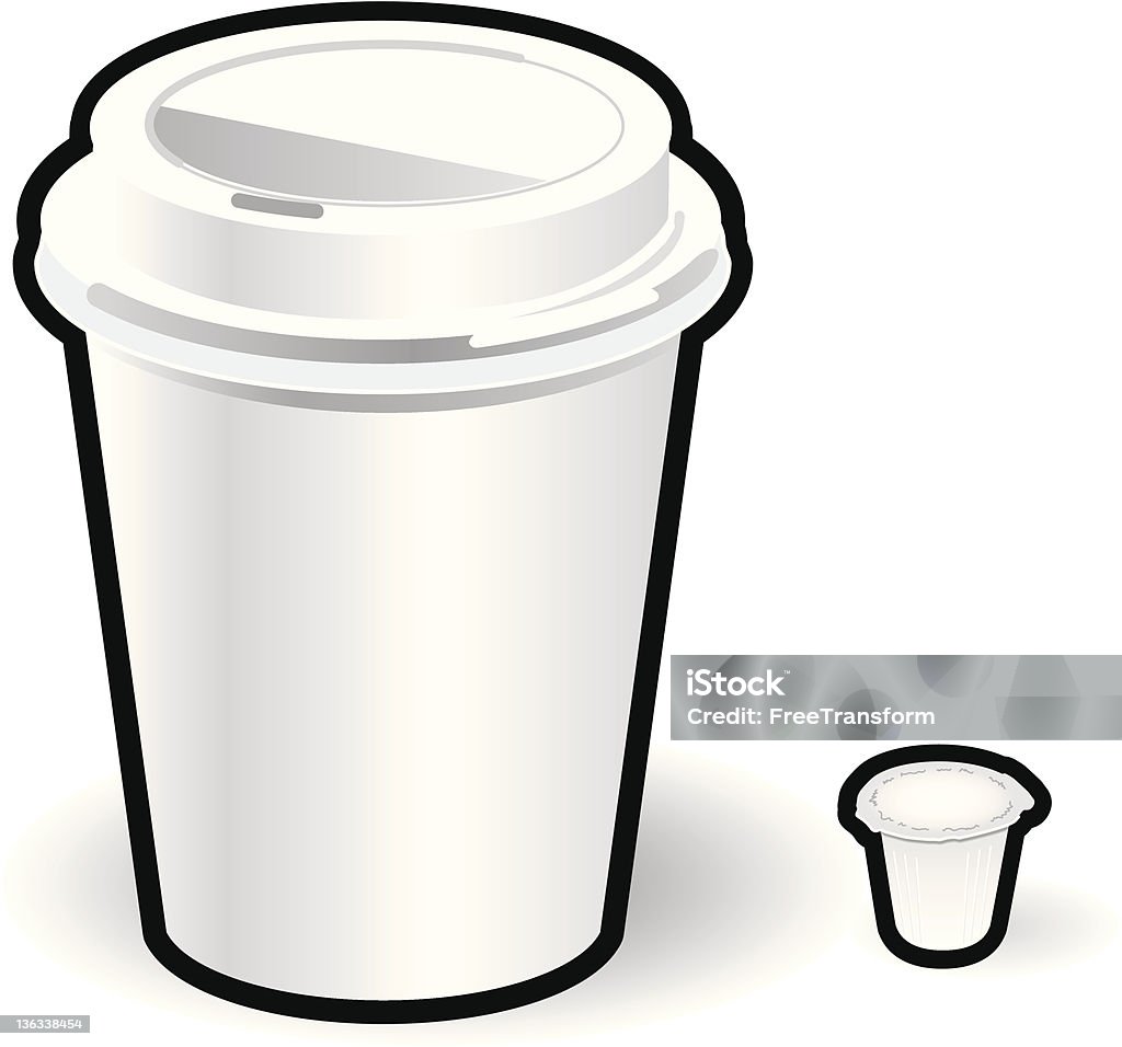 Kaffeetasse und Kaffeesahne - Lizenzfrei Café Vektorgrafik