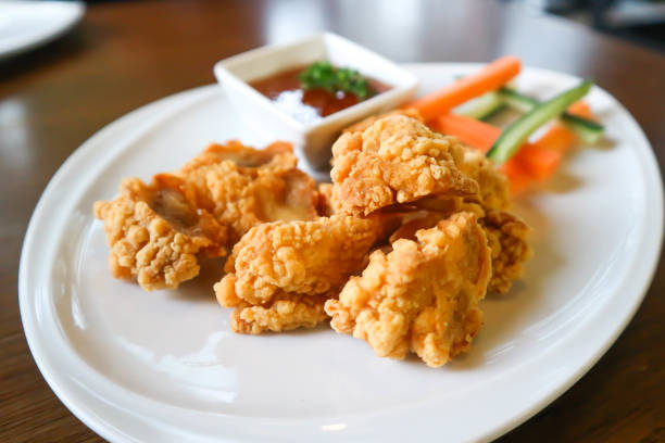 istock deep fried chicken dish, fried chicken or fried chicken ligament