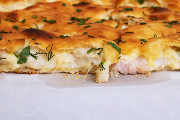istock Ossetian pie with meat in a box 1363396225