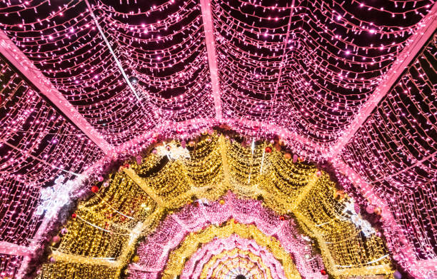 istock tunnel made of a luminous garland 1363406941