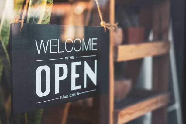istock Text on vintage black sign 