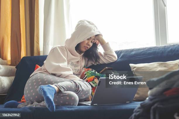 Resting At Home Stock Photo - Download Image Now - Laziness, Couch Potato, Sofa