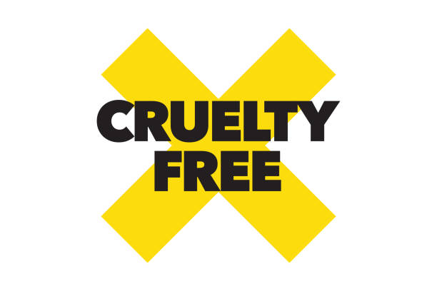 kuvapankkikuvitukset aiheesta moderni, yksinkertainen, eloisa typografinen muotoilu sanonnasta "cruelty free" keltaisilla ja mustilla väreillä. - animal welfare