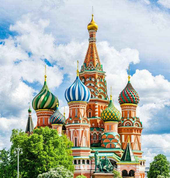 istock Saint Basil's Cathedral in Moscow in a sunny summer day. 1363425462