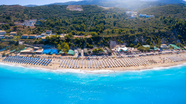 istock Aerial view of Kathisma Beach, Lefkada island 1363428257