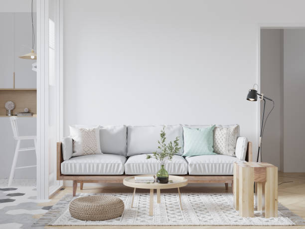 istock Interior Living Room Wall Mockup 1363428431