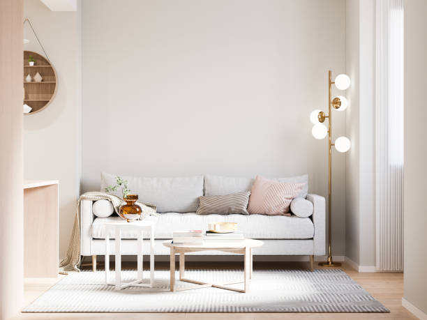 istock Interior Living Room Wall Mockup 1363428476