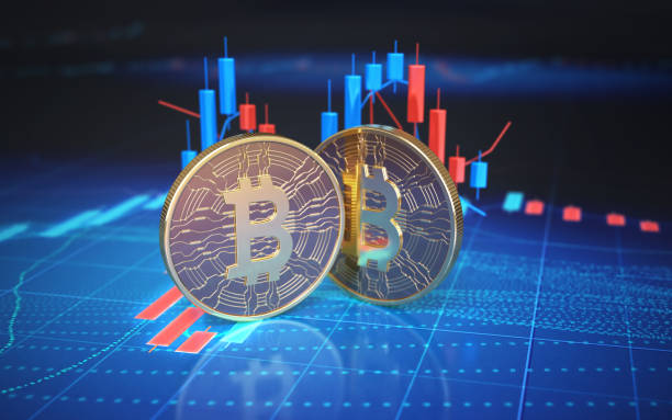 istock Bitcoin crypto currency on digital graphic background 1363430097