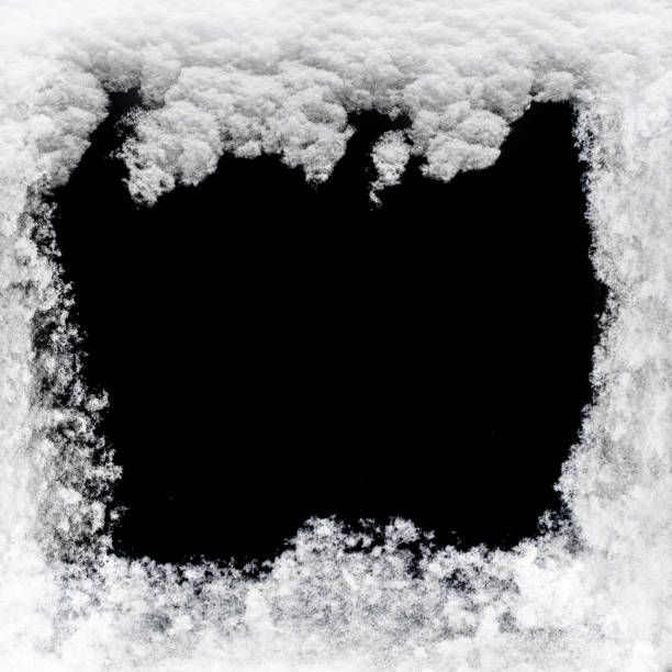istock Snow fame isolated on black 1363431083