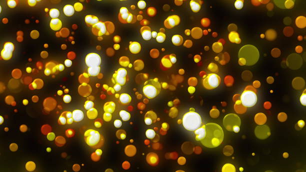 istock Christmas background with glittering gold circles bokeh. Computer generated 3d rendering 1363431195