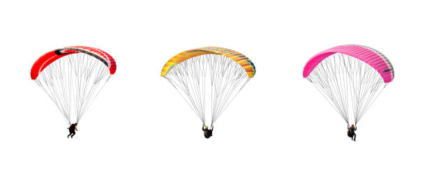 istock collection Bright colorful parachute on white background, isolated. 1363435640