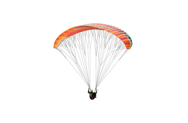 istock Bright colorful parachute on white background, isolated. 1363435678