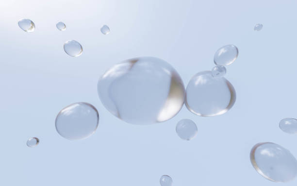 istock water bubbles in flowing in space with blue sky background 3d render illustration 1363439707