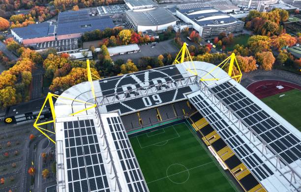 Westfalenstadion (Signal Iduna Park), home stadium for Borussia Dortmund BVB 09. Dortmund / Germany - October 2021