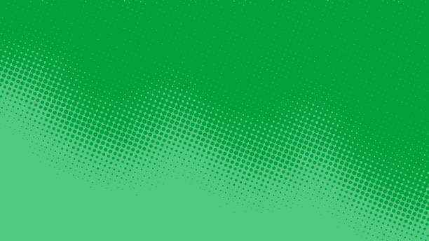 забавный зеленый супергеройский фон в стиле поп-арт комиксов. мультяшный полутоновый дизайн фона для вашего текста, векторная иллюстрация  - green background stock illustrations