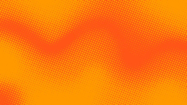 ilustrații de stoc cu orange fundal pop art în stil retro benzi desenate carte - focalizare pe fundal