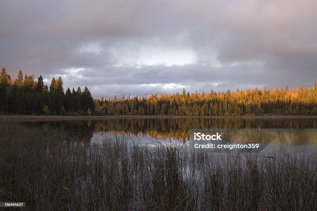 Закат на Grayling озеро, Национальный парк Райдинг-Маунтин, Манитоба - Стоковые фото Grayling Lake роялти-фри