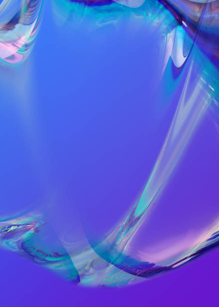 istock 3d rendering material holographic gradient, modern art poster template, chromatic caustic effect glass 3d rendering 1363446815