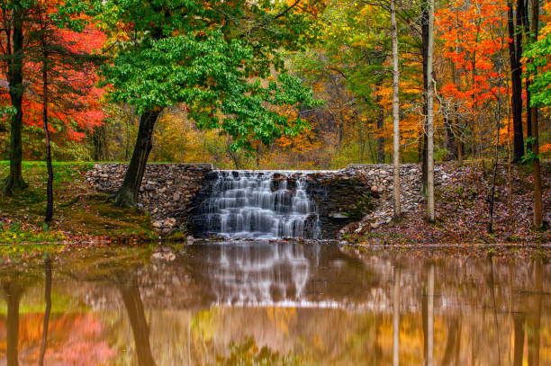 istock Waterfall Near a Cemetery: Erie Pennsylvania 1363447194
