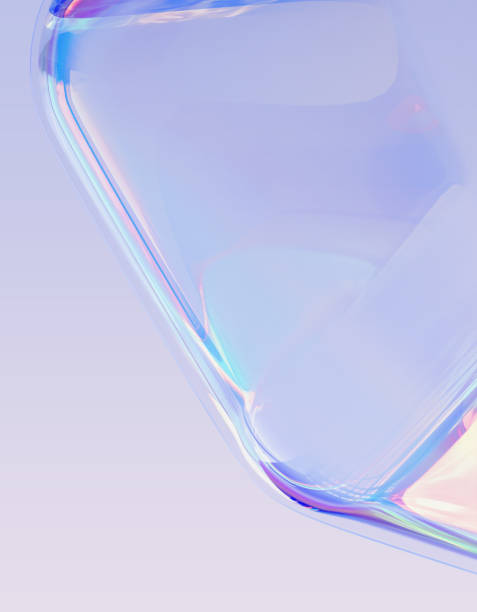istock 3d rendering material holographic gradient, modern art poster template, chromatic caustic effect glass 3d rendering 1363447441