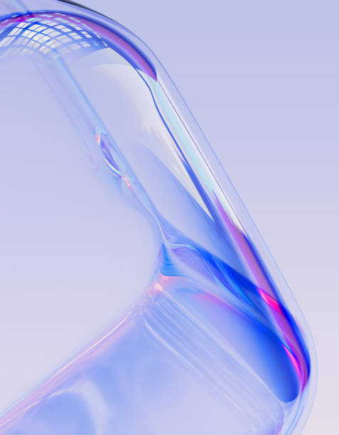 istock Modern futuristic colorful gradient design element, banner template, 3d rendering abstract background 1363448014