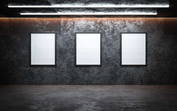 istock empty blank posters in concrete subway hall tunnel 3d render illustration 1363451963