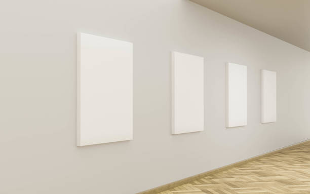 istock empty canvas on white wall in art gallery with wooden floor exhibtion 3d render illustration mock up template 1363452095