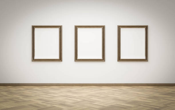 istock empty wooden frames with white canvas in art gallery exhibition with wood floor 3d render illustration 1363452149
