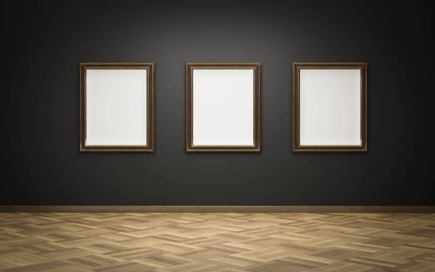 istock empty blank picture frames in art gallery exhibition on dark wall and wooden floor 3d render illustration 1363452185