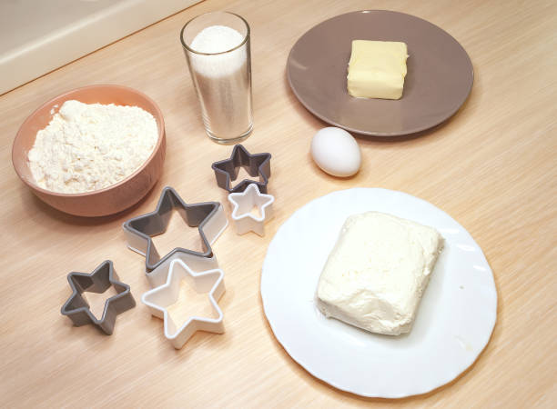 istock ingredients for making cookies, fresh baking products, cookie cutters 1363452305