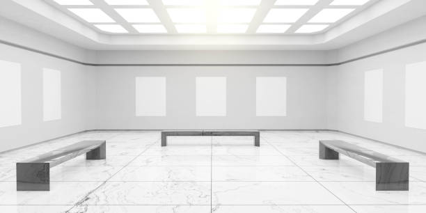 istock empty exhibition gallery hall with marble floor and blank canvas 3d render illustration 1363452391