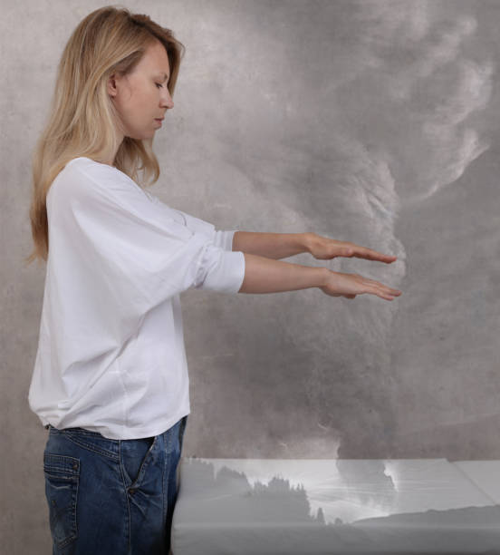 istock Visualization of interaction with healing energy. Spirituality and mystique concept 1363453733